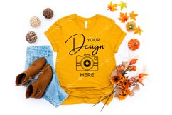 Bella Canvas 3001 Mockup Heather Mustard T-shirt Mockup Fall Product Image 1
