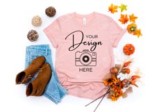 Bella Canvas 3001 Mockup Heather Peach T-shirt Mockup Fall Product Image 1