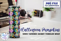 Halloween Pumpkins |20 oz Skinny glass Sublimation Design Product Image 1