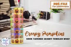 Creepy pumpkins |20 oz Skinny glass Sublimation Design Product Image 1
