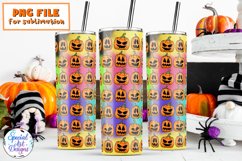 Creepy pumpkins |20 oz Skinny glass Sublimation Design Product Image 2