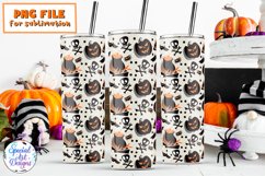 Spooky halloween |20 oz Skinny glass Sublimation Design Product Image 2