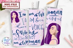 I am a woman | 20 oz Straight glass Sublimation Design Product Image 1