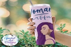 I am a woman | 20 oz Straight glass Sublimation Design Product Image 2