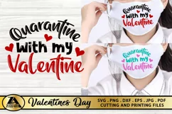 Valentine's Day Mask SVG Covid 2020 SVG Funny Face Mask SVG Product Image 1