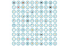 100 deal icons set, cartoon style Product Image 1