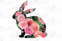 Floral rabbit family, sister, brother,papa and mama bunny Product Image 3