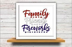July SVG DXF JPEG Silhouette Cameo Cricut Family fireworks Product Image 2
