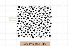 Hearts background clipart, Hearts svg and dxf design Product Image 1
