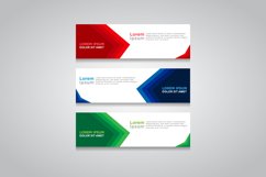Vector abstract design web banner template Product Image 1