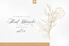 Floral Watercolor Bouquet Vol60 Product Image 1
