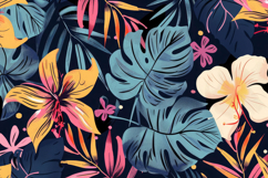 Tropical Floral Pattern Background Wallpaper Product Image 1