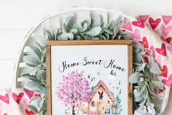 Spring Easter Scene with Bunny Home Sweet Home PNG Design Product Image 4