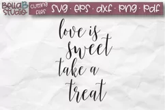 Wedding Sign SVG, Love is Sweet Take a Treat SVG, Wedding Product Image 2