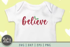 Believe Christmas SVG - PNG, DXF, SVG, EPS, Cut File Product Image 1