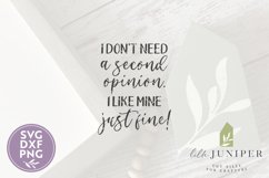 I Don&#039;t Need a Second Opinion SVG Files, Funny Sign SVG Product Image 2