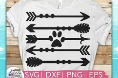 Paw Print Arrows SVG DXF PNG EPS Cut Files Product Image 1