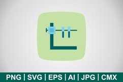 Vector Two Tube With Stand Icon Product Image 1