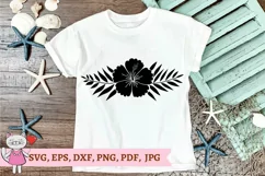 Hibiscus Silhouette Florals Svg, hand drawn Hibiscus Product Image 10