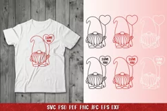 Gnome Valentine SVG,Balloon SVG,I Love You SVG,Plaid Gnomes Product Image 8