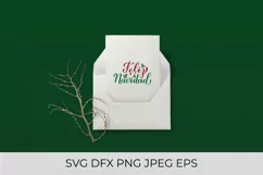 Feliz Navidad lettering. Merry Christmas in Spanish SVG Product Image 2