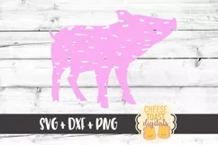 Distressed Pig - Farm Animal SVG PNG DXF Cut Files Product Image 2