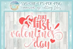 Baby's First Valentine's Day Holiday SVG DXF EPS PNG files Product Image 4