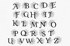 Christmas Poinsettia Alphabet Letters A-Z SVG Cut Files Product Image 6
