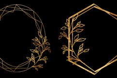 Golden geometric frames wich branches Product Image 13