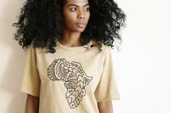 Africa SVG, Black history month Africa map Mandala Zentangle Product Image 3