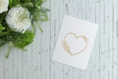 Heart SVG | Monogram SVG Floral Heart | Love SVG Product Image 6
