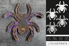 Spooky Spider Paper Cutting SVG | Halloween Paper Cut file Product Image 1