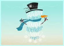 Reading In A Winter Wonderland Snowman SVG DXF EPS PNG files Product Image 3