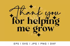 Thank You for Helping Me Grow SVG | Teacher Appreciation Mug Product Image 2