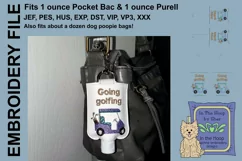 ITH Golf Cart Hand Sanitizer Holder - Key Fob or Bag Tag Product Image 2