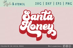 Santa Honey Retro Christmas SVG - PNG, DXF, EPS, SVG, Cut Product Image 2