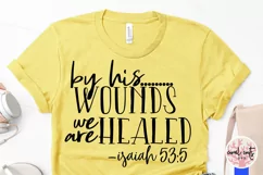 By his wounds we are healed - Easter SVG EPS DXF PNG File Product Image 3