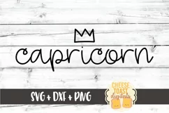 Capricorn - December January Birthday - Zodiac SVG PNG DXF Product Image 2