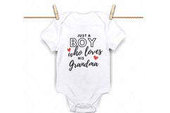 Just a boy who loves his grandma SVG Product Image 1