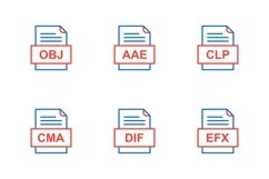 Set Of File Formats Icons Product Image 1