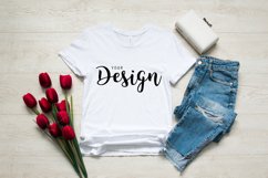 Bella Canvas 3001 White T-shirt Mockup Unisex Tee Mock up Product Image 1