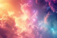Ethereal cosmic sky with vibrant clouds Product Image 1