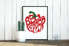 Bell pepper SVG cut file lettering design Product Image 3