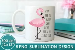Flamingo Sublimation PNG | Summer Sublimation Product Image 2