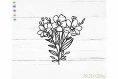 Floral bouquet svg, flower svg, Floral bunch, Wildflower svg Product Image 3