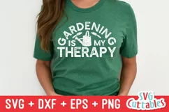 Gardening SVG | Gardening Is My Therapy | Shirt Design Product Image 3