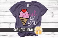 Sweet On You - Ice Cream SVG PNG DXF Cut Files Product Image 1
