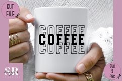 Coffee stacked word| vinyl cutting | caffeinated svg Product Image 1