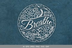 Breathe Papercut SVG Product Image 1
