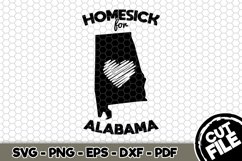 Homesick For Alabama - Alabama State - SVG Cut File n318 Product Image 1